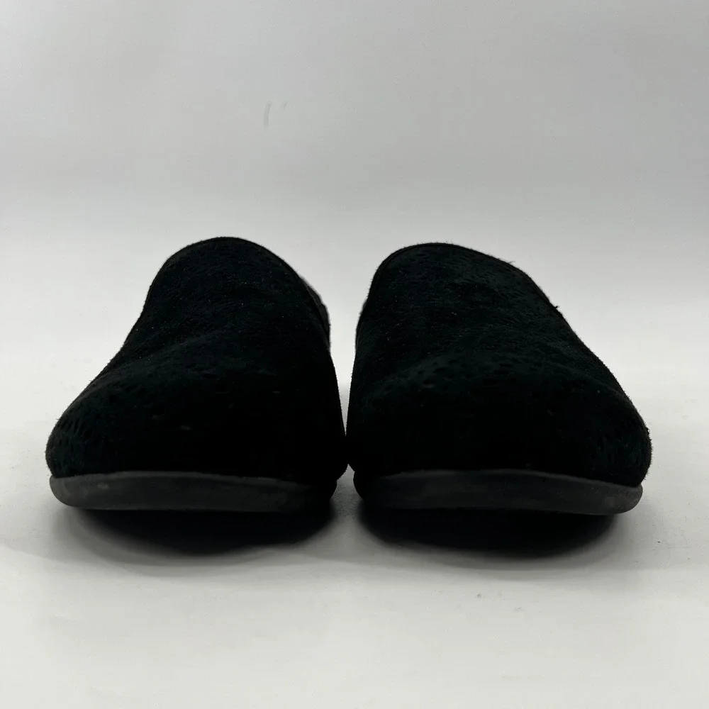 Spenco Siesta Slide Shoes Sz 8.5 Black Blue Orthotic Suede 2 Pr Comfy Slippers